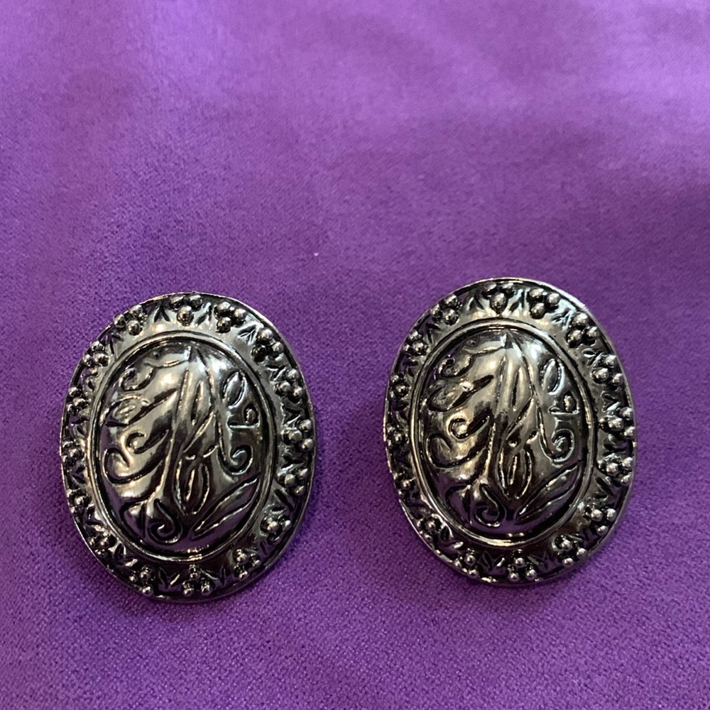 Large new Round silver Earrings
